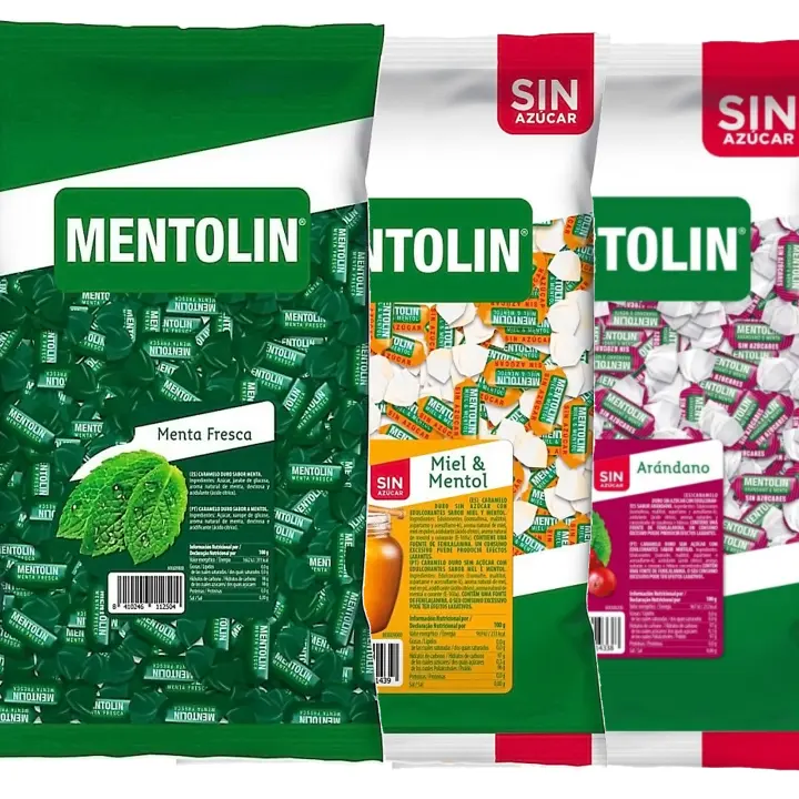 MENTOLIN PACK  3 Kg caramelos duros Menta Fresca & Miel Mentol & Arandano - 1