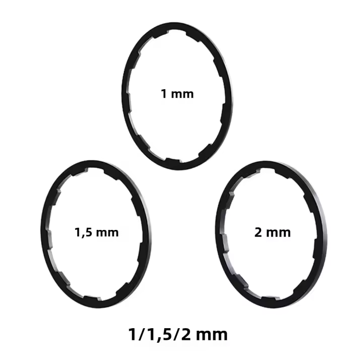 3pcs Juego De Anillas Para Bicicleta Freewheel 1/1.5/2/1.85/2.18/2.35mm Espaciador De Eje Inferior Pieza De Hub De Bicicleta - 1