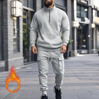 Conjunto Deportivo Casual Para Hombres Verano Otoño Invierno Con Cierre De Cremallera Y Veludo Tejido De Poliéster Talla S a XXXL - details 127