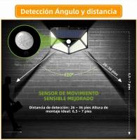 Luz De Pared Solar Con Sensor De Movimiento 100LED Iluminación Al Aire Libre Impermeable Lámpara De Calle Con Luz Solar Spot - details 3