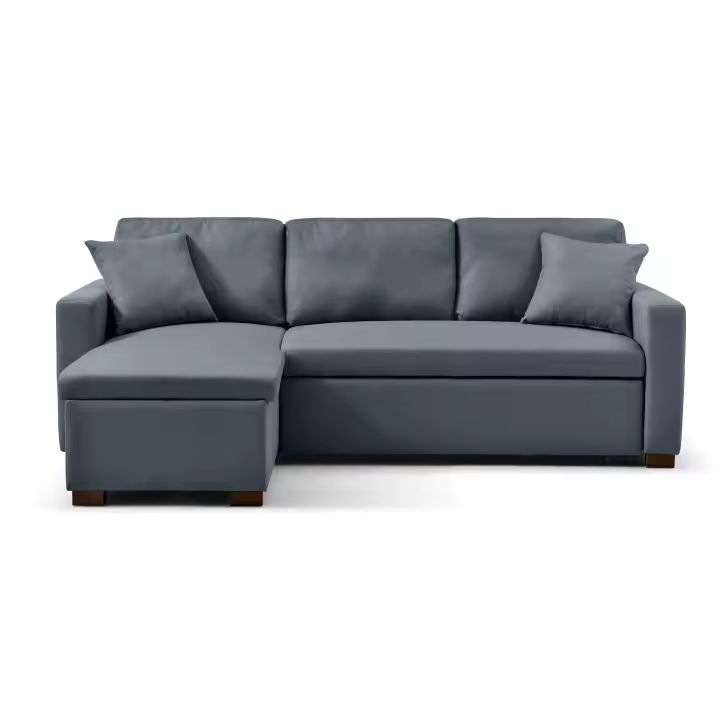 Venprodin - Sofá Cama Esquinero De 3 Plazas Chaise Loung 1970X1160X470 Gris - 1