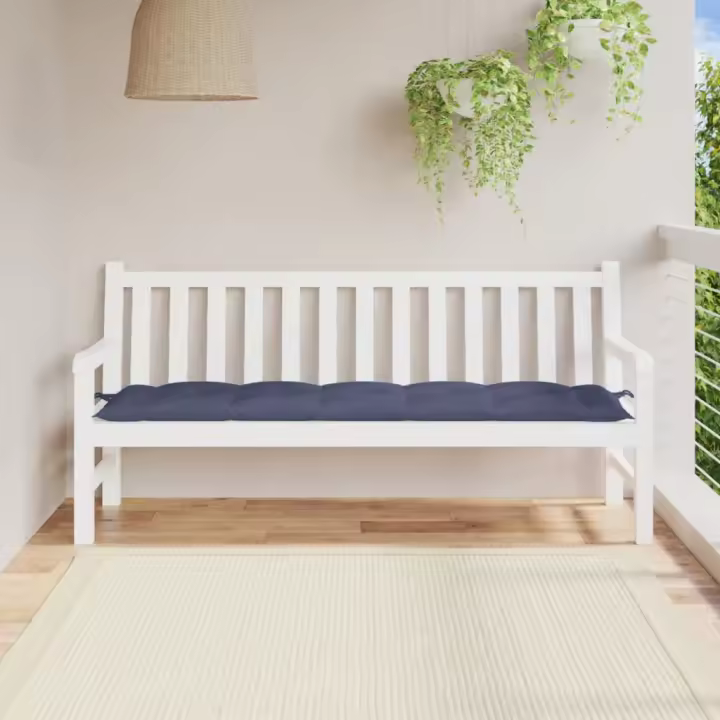 vidaXL Cojín para banco de jardín tela Oxford azul marino 180x50x7 cm - 1