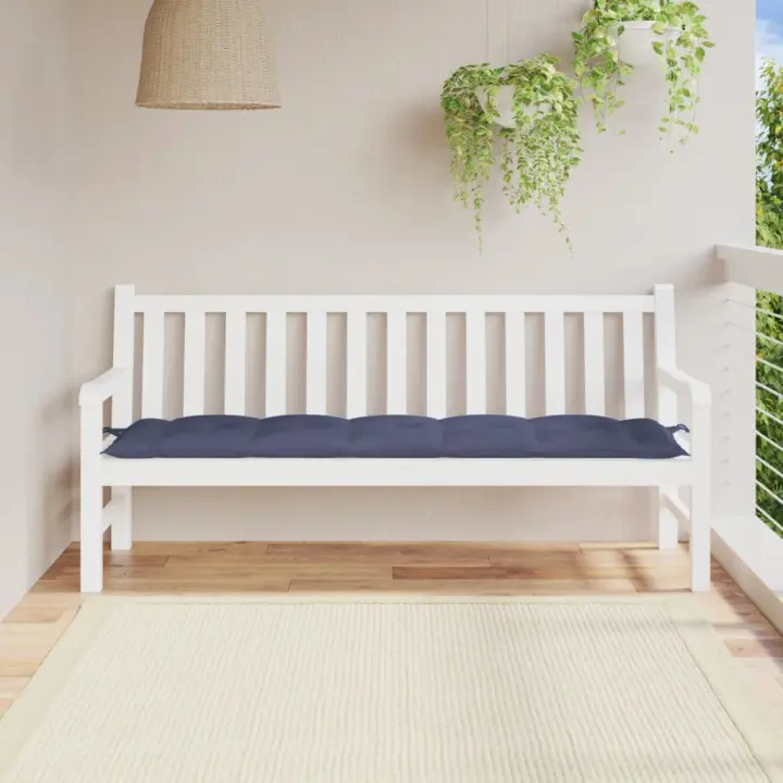 vidaXL Cojín para banco de jardín tela Oxford azul marino 180x50x7 cm - 1