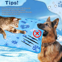 Alfombra De Enfriamiento Para Mascotas Premium Llenable De Agua Almohadilla De Hielo Que Se Enfría Instantáneamente Para Perros Y Gatos Adecuada Para Interior Y Exterior En Verano - details 4