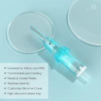 Cartucho De Tatuaje Azul 20X Para Maquinaria De Maquillaje Permanente Agujas Redondas Universales 0.25mm 0.30mm Estériles - details 1