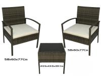 Gerimport Conjunto de jardín 2 sillones y mesa ratán modelo Bahamas - details 1