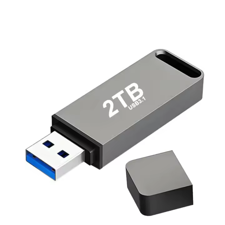 PORCHEDDU Alta Velocidad de 2TB Pendrive de Metal USB 3,1 de Memoria Flash con Interfaz USB3.0 - 1