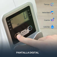 SPORTNOW Máquina de Remo Magnético Remo para Casa Plegable con Resistencia de 8 Niveles Pantalla LCD y 2 Ruedas de Transporte para Gimnasio Carga 130 kg 180x48x60 cm Blanco - details 5