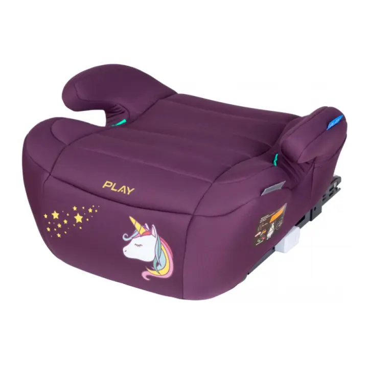 Silla de auto Play THREE FIX I-SIZE FANTASY, homologada para niños de 125 a 150 cm, con sistema de anclaje seguro y máxima protección en viajes. - 1