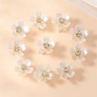 Clips Para El Pelo Pequeños Y Elegantes Accesorios Florales Para El Cabello Clips De Algodón Estilo Lateral Para Mujeres - details 1