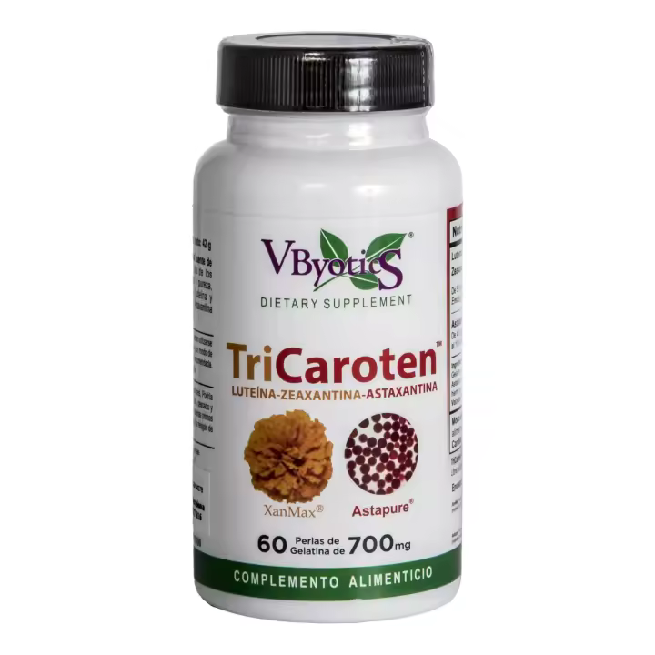 TRICAROTEN 60 PERLAS Vbyotics Esta composición es adecuada para la protección frente a los rayos solares - 1