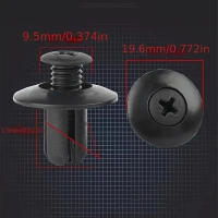Clavija De Plástico Para Coche 8mm Fijador De Empuñadura Negra Para Parachoques Y Bumper 10/50/100 Piezas Accesorios De Automóvil - details 1
