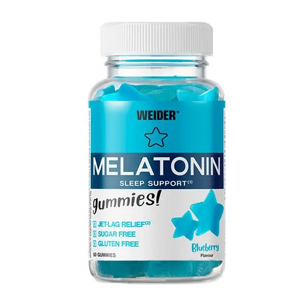 Weider - Melatonine Up 60 gummies - Sabor Arándonos- Sin gluten y Sin Azúcar - 1