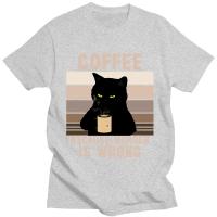 Camiseta De Algodón 100% Para Hombres Y Mujeres Con Diseño Divertido De Gato Bebiendo Café Porqué El Asesinato Está Mal. Estilo Casual De Manga Corta Oversized. - details 2