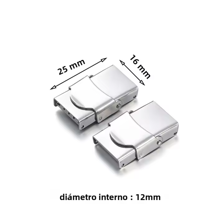 5pcs Hebilla De Acero Inoxidable Para Pulsera De Cuero Y Silicona Hebilla De Cadena Para DIY Joyería Calottes Crimps Clasp - 1