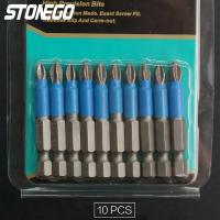STONEGO Kit De Destornilladores Magnéticos Phillips 10 Piezas Tamaño 1/4 Pulgada Con Cabeza De Destornillador De 50 Mm Y Herramienta Antideslizante Para Taladro Eléctrico - details 6