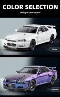 Modelo De Coche De Escala 1:24 GTR-R34 En Aleación Con Efectos De Sonido Auténticos Juguete Coleccionable De Alta Calidad Para Niños Y Adultos - details 3