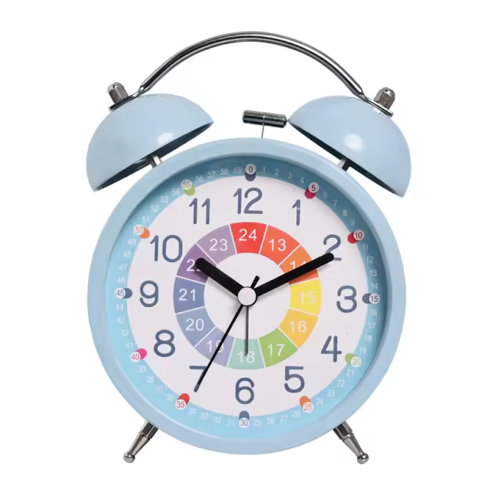 Reloj De Alarma Pequeño Para Estudiantes 3 Pulgadas Decoración De Habitación Y Hogar Estilo Moderno Metal Quartz - 1