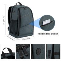 mochila hombre,mochila viaje,25LAlta capacidad Bolsa de fotografía para portátil,mochila para cámara digital,mochila para cámara réflex digital(24*18*18)negro - details 2