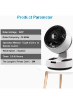 Ventilador de Mesa,Ventilador de Escritorio con Control Remoto y Temporizador,Ventilador Silencioso de Oscilación Circulador de Aire Ventilador de Sobremesa con 3 Velocidades para Hogar,Oficina - details 5
