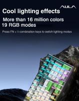 Teclado Mecánico AULA F98X 99 Teclas Tri-modo Intercambiable RGB Ajustable Para Juegos De Esports Con Interruptores Magnéticos - details 8