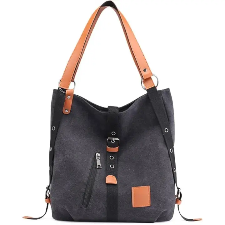 Mochila Bolso Casual Lona para Señora Viaje Gran Capacidad Informal Bolsa Mochila Mujer para Vacaciones Camping Viajes Senderismo - 1