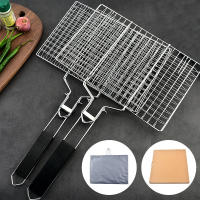 Pinzas para pescado a la parrilla, parrilla portátil de acero inoxidable plegable - details 1