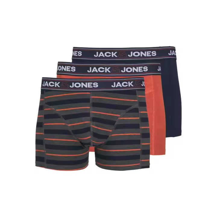 Jack & Jones Hombre Pack 3 Boxer Ropa interior Mod JACJOHN TRUNKS Composición 95% Algodón y 5% Elastano REF 260059 - 1
