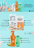 BABARIA Pack ahorro protección solar - Contiene Stick Facial SPF50 + Spray Protector Aloe SPF30 200ml + After Sun Bálsamo Efecto Hielo Aloe 100ml + Lápiz Labial SPF30 - details 0