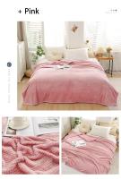 Manta De Terciopelo Coral Japonesa 300gsm Estilo Primavera Verano Suave Y Fluffy Falso Piel De Mocoso Cubierta De Sofá Sólida Manta De Cama En Cuadros - details 13