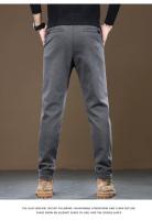 Nuevos Pantalones Casuales De Otoño E Invierno Para Hombre 2024 Estilo Recto Y Slim Pantalones Negros Grises Café Para Trabajo Y Ropa Masculina - details 16