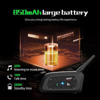 EJEAS-casco de motocicleta V6 PRO +/PLUS, walkie-talkie con Bluetooth, distancia de 6 conductores, 800 metros, impermeable, IP67 - details 6