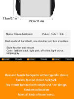 Mochila Oxford multicapa impermeable y elegante, mochila de gran capacidad para estudiantes, viaje Simple, fuera de la ciudad - details 2