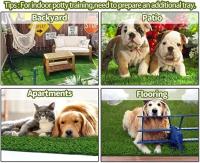 Pataca De Grama Artificial Para Perros Grande Tapete De Inodoros Portátil Para Entrenamiento De Mascotas Material Fibra Lavable Al Agua Ideal Para Exteriores - details 5