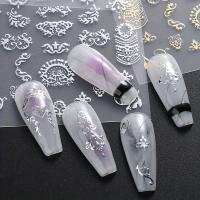 Pegatinas De Uñas 3D Metálicas Plateadas Y Doradas Estrella Disipada Adornos Para Manicura Arte De Uñas Decoración Y2K Tiras De Uñas Encanto - details 3