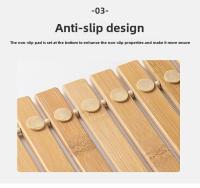 Alfombra De Baño De Madera Rectangular Impermeable Y Antideslizante Tejida De Bambú Rayón Para Baño Y Toilette - details 8