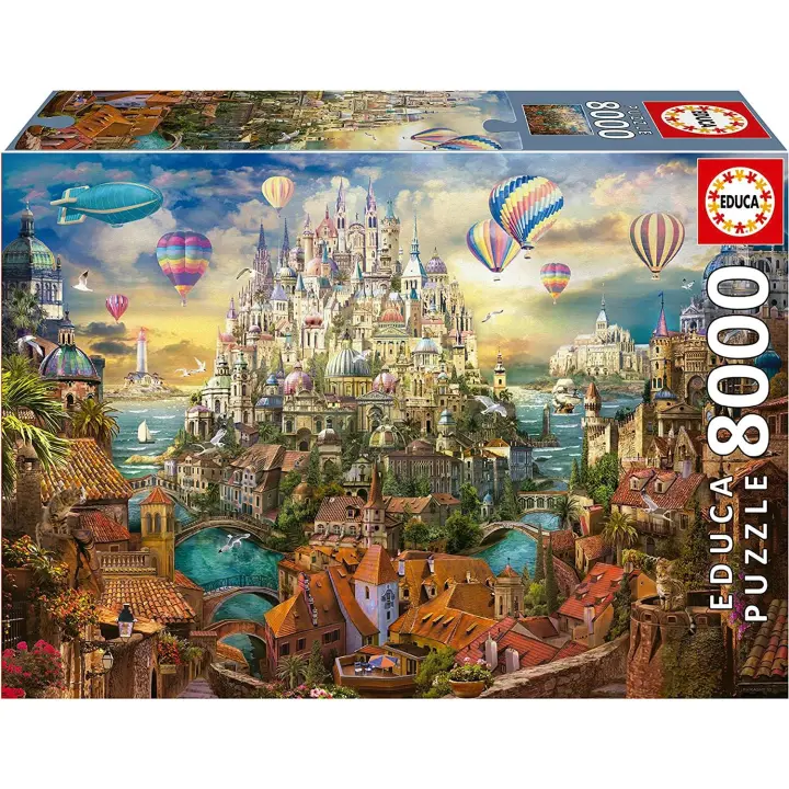 Educa - Ciudad de los sueños  Puzzle de 8000 Piezas. Medida 192 x 136 cm. + 14 años Educa19570 - 1