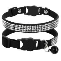 Collar De Gato De Cuero Suave Con Diamantes Bling Y Campana Seguridad Breakaway Ajustable Para Perros Y Gatos XS S Rosa - details 13