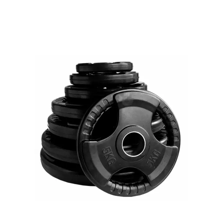 OZIO FITNESS Disco de Pesas 5 kg Olímpico 50 mm Goma Premium 3 Agarres - 1