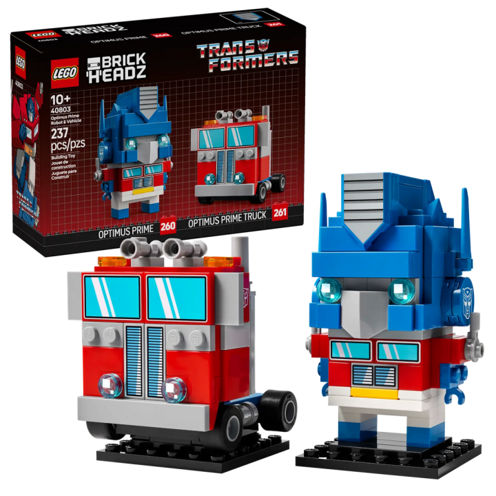 LEGO BRICKHEADZ TRANSFORMERS 40803: Optimus Prime: Robot y Vehículo
