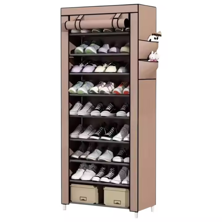 Zapatero Mikomika con 10 Niveles para Almacenar y Organizar Hasta 30 Pares de Zapatos con Funda a Prueba de Polvo (58 x 28 x 170 cm zapatero-10p-002 1990 D1) - 1