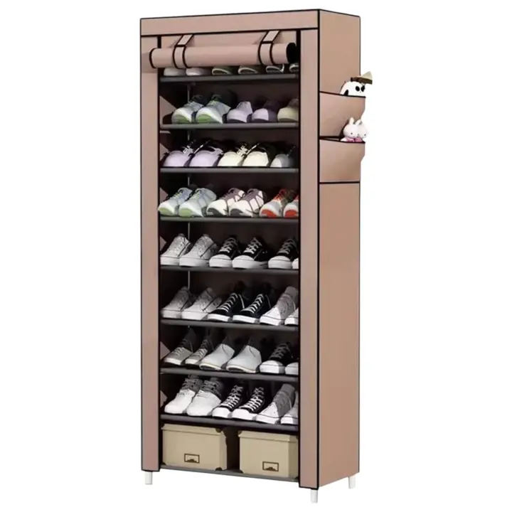 Zapatero Mikomika con 10 Niveles para Almacenar y Organizar Hasta 30 Pares de Zapatos con Funda a Prueba de Polvo (58 x 28 x 170 cm zapatero-10p-002 1990 D1) - 1