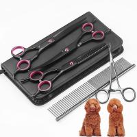 Set De Tijeras Profesionales Para El Aseo De Mascotas Herramienta Para Cortar Pelo De Perros Forma Curva Y Recta Ideal Para Recortar Pelo De Teddy - details 0