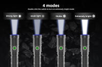Linterna Táctica Recargable LED Con Telescópico Magnético Y Luz Impermeable 5 Colores Lámpara De Bola Con Ajuste De Enfoque - details 3
