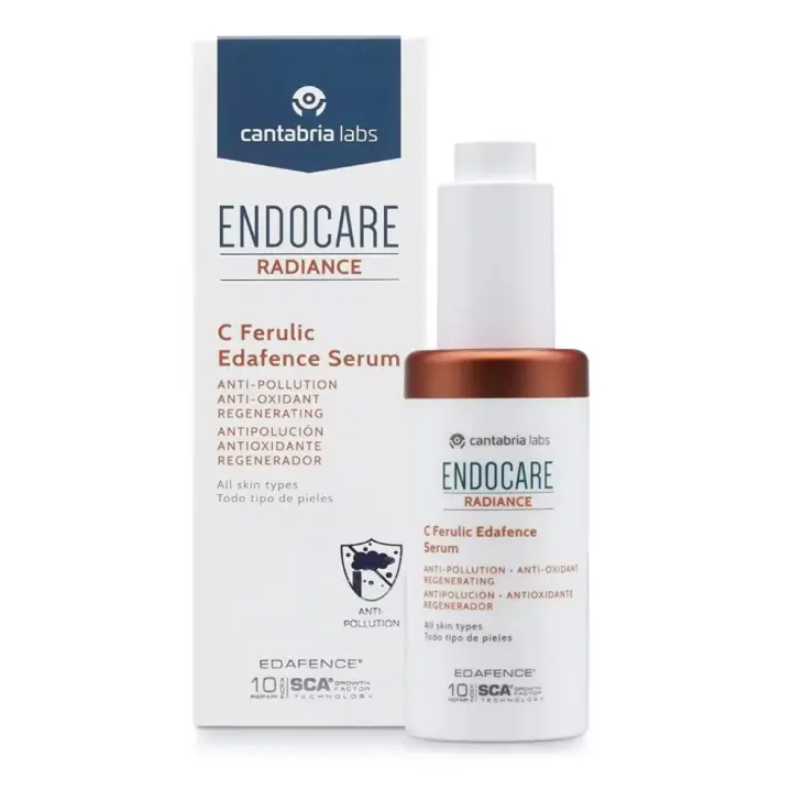 Cantabria labs Endocare Radiance C Ferulic Edafence Sérum Antipolución y Antioxidante con Vitamina C y Ácido Ferúlico, Rápida Absorción - 1