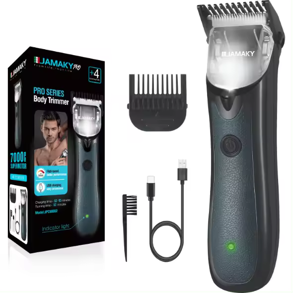Afeitadora Corporal Masculina, Depiladora Corporal Hombre con luz LED, para Barba, Axilas, Pechos, Piernas, Genitales y otras Zonas Intimas - 1