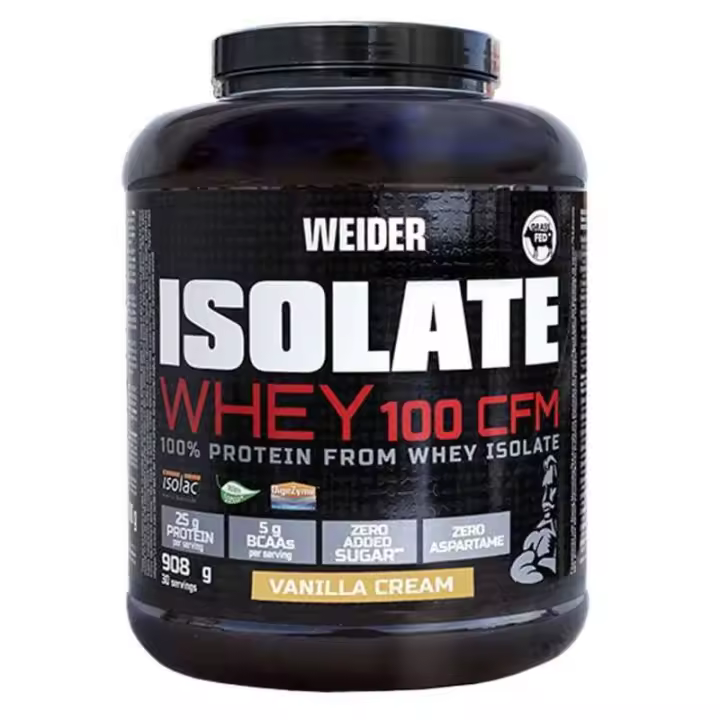 Weider Isolate Whey 100cfm 908gr Vainilla Cream Polvo - 1