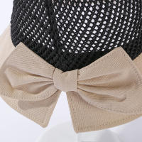 Sombrero De Verano Para Mujer COKK Tejido Al Hilo Transpirable Plegable Protección Solar Con Lazo Sombrilla Estilo Coreano Para Playa Viajes - details 11