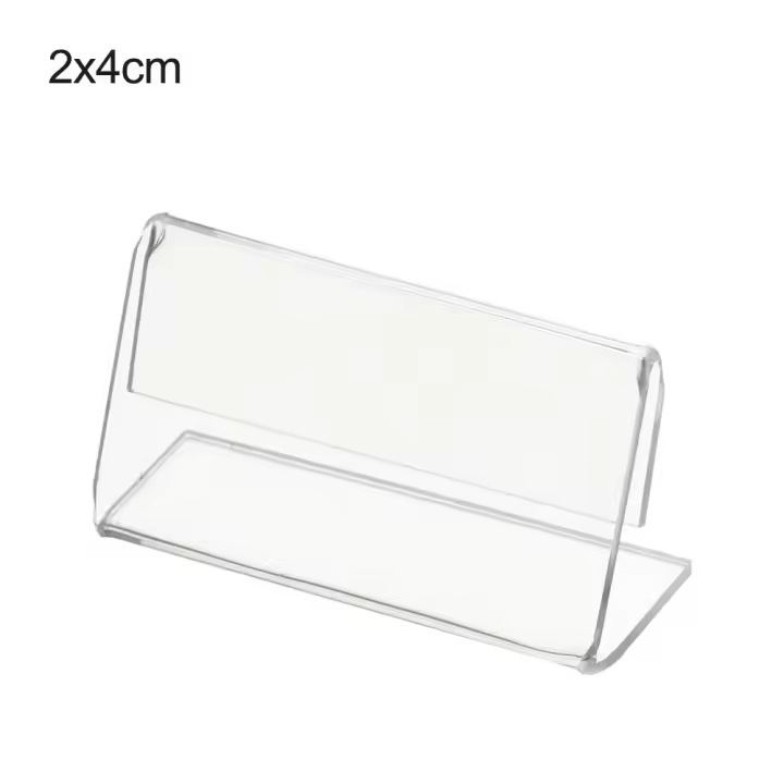 Portadores De Etiquetas De Precios Claras 10pcs Mini Rack De Etiquetas De Plástico Y Acrílico Soporte De Tarjetas De Exhibición Para Joyería - 1