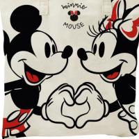 Tote Bag - Bolsa de Mickey y Minnie - Tipo Shopping de Algodón con Asas - 37x41Cm. Arditex. - details 0